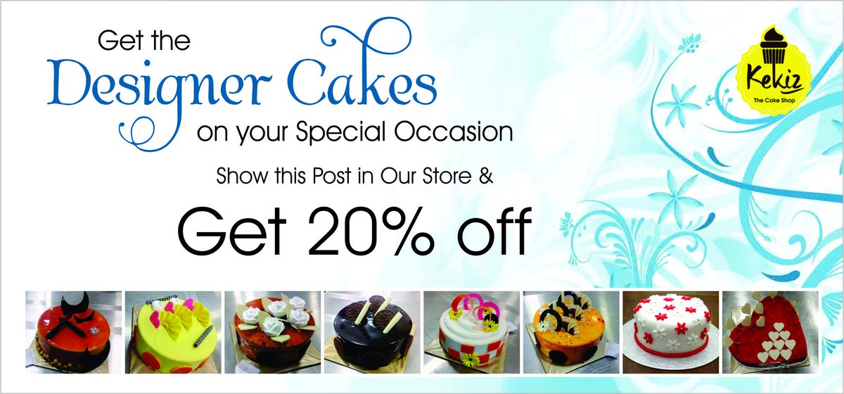 KekizE's tweet photo. #Shardatta Enterprises
#KekizCake Shop
Get the Designer Cakes on your Special Occasion 
Show this Post in Our Store &amp; Get 20% off https://t.co/JBuAT0fy0w