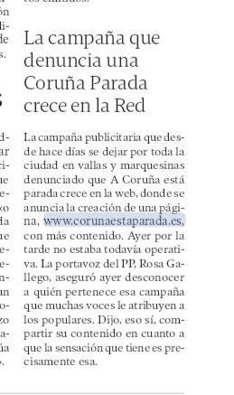 📍La campaña de marketing político  #CoruñaEstaParada en #Coruña incide en el abandono actual en el que se encuentra la ciudad  #ComPol #Política   CC/  #CoruñaAbandonada