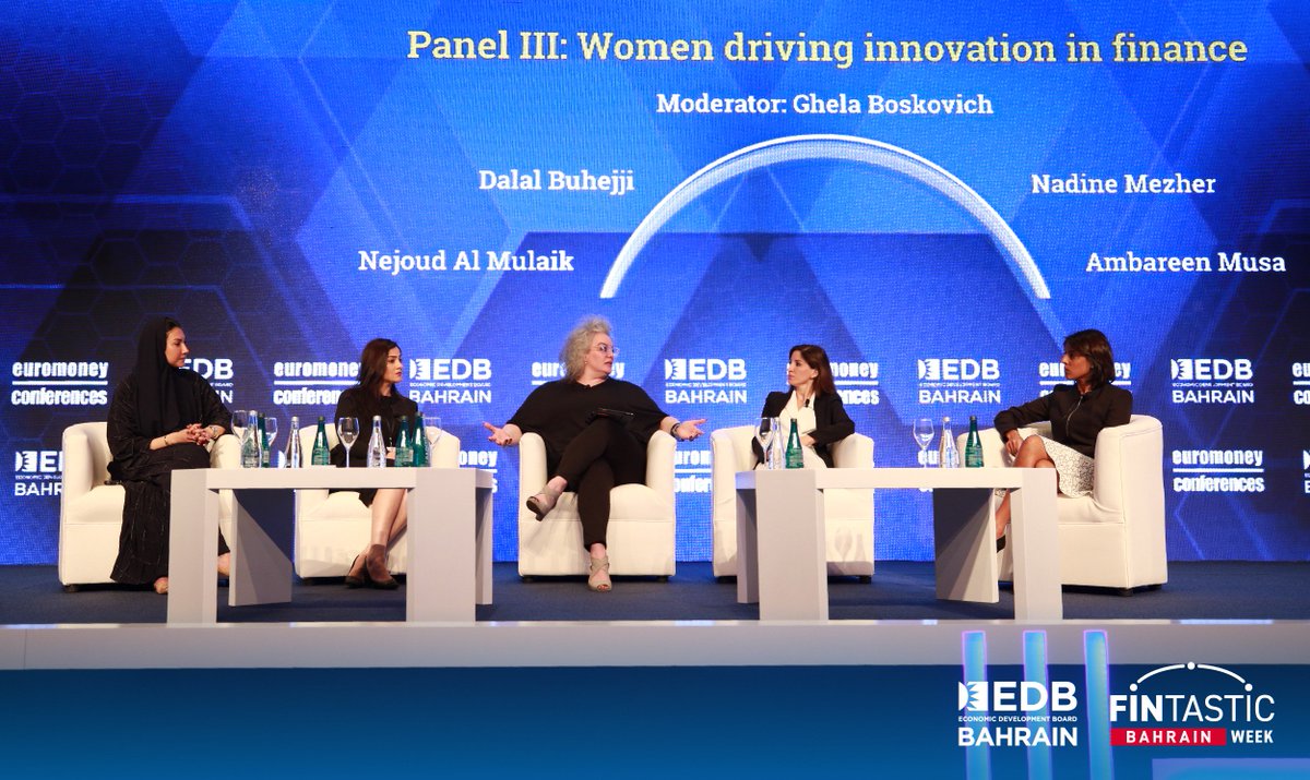 A panel of revolutionary women leaders has taken the stage at #emGCC to discuss how #inclusion drives innovation in #FinTech &amp; #finance more broadly. These visionary insights are stellar. #FintasticBahrain