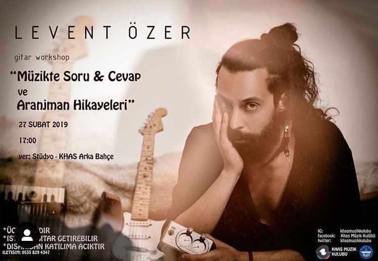 Bugün 17.00’da Fener Salonu’nda Levent Özer ile ‘Müzikte Soru&amp;Cevap ve Aranjman Hikayeleri’ etkinliğimiz var. Hepinizi bekliyoruz! 🎸🥁 <a href="/khasedutr/">Kadir Has Üniversitesi</a> not: Etkinlik Fener Salonuna taşınmıştır.