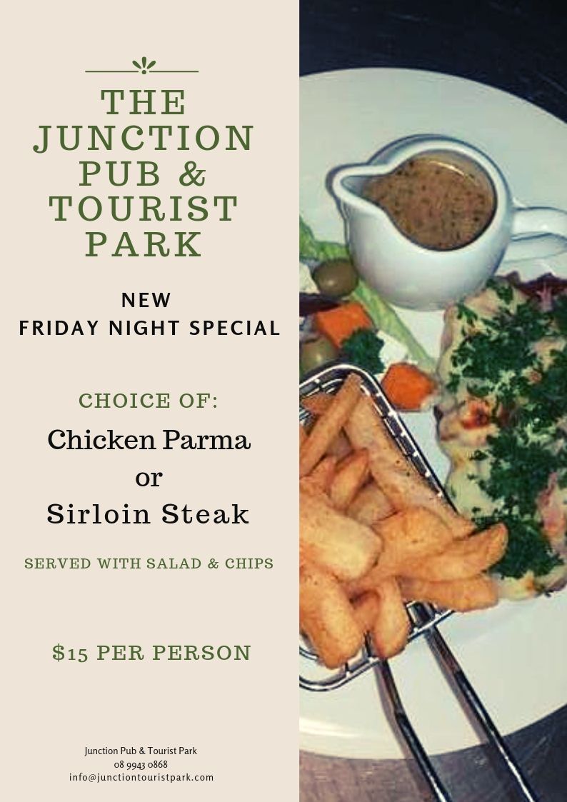 junctionpubtou1's tweet photo. We have exciting news for you! We aren't just keeping our specials for Wednesday nights....we are bringing them to Friday too! Our Chef is one talented guy and created this tasty dish, ensure you book your table to ensure you don't miss out 😄 | 08 9943 0868 https://t.co/wIjHtv0JO8