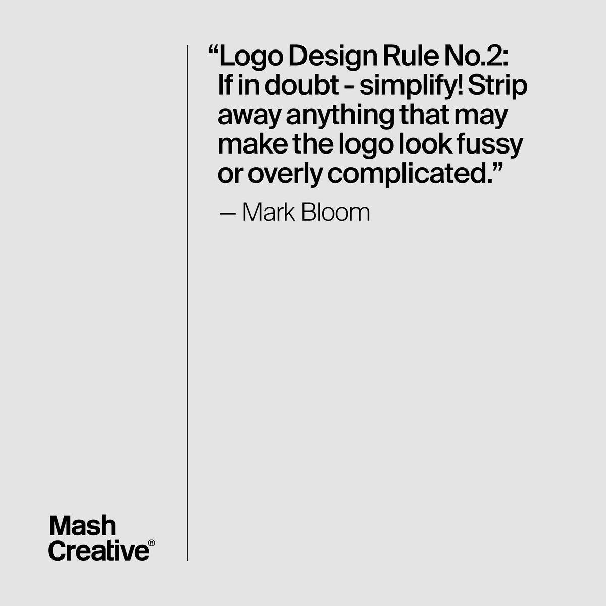 MashCreative's tweet image. My logo design rules that I have adhered to for the last 20 years (see Instagram post for all 5) instagram.com/p/BuYIo0XAOdj/…