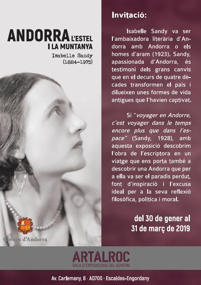 Arxiu_Andorra's tweet photo. Molt contents perquè ja han passat més de 500 persones per l'exposició dedicada a la figura d'Isabelle Sandy! Recordeu que teniu temps fins al 31 de març per anar a veure-la a l'Artalroc https://t.co/cJ5FiDVNLG