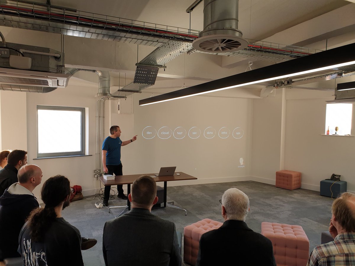 StevenPears's tweet image. Dev is just Dev and ops... Right? @malop99 making it clearer at #techfast. 

Really like the devil and angel slide helpers to distinguish between opinion and researched view 👍