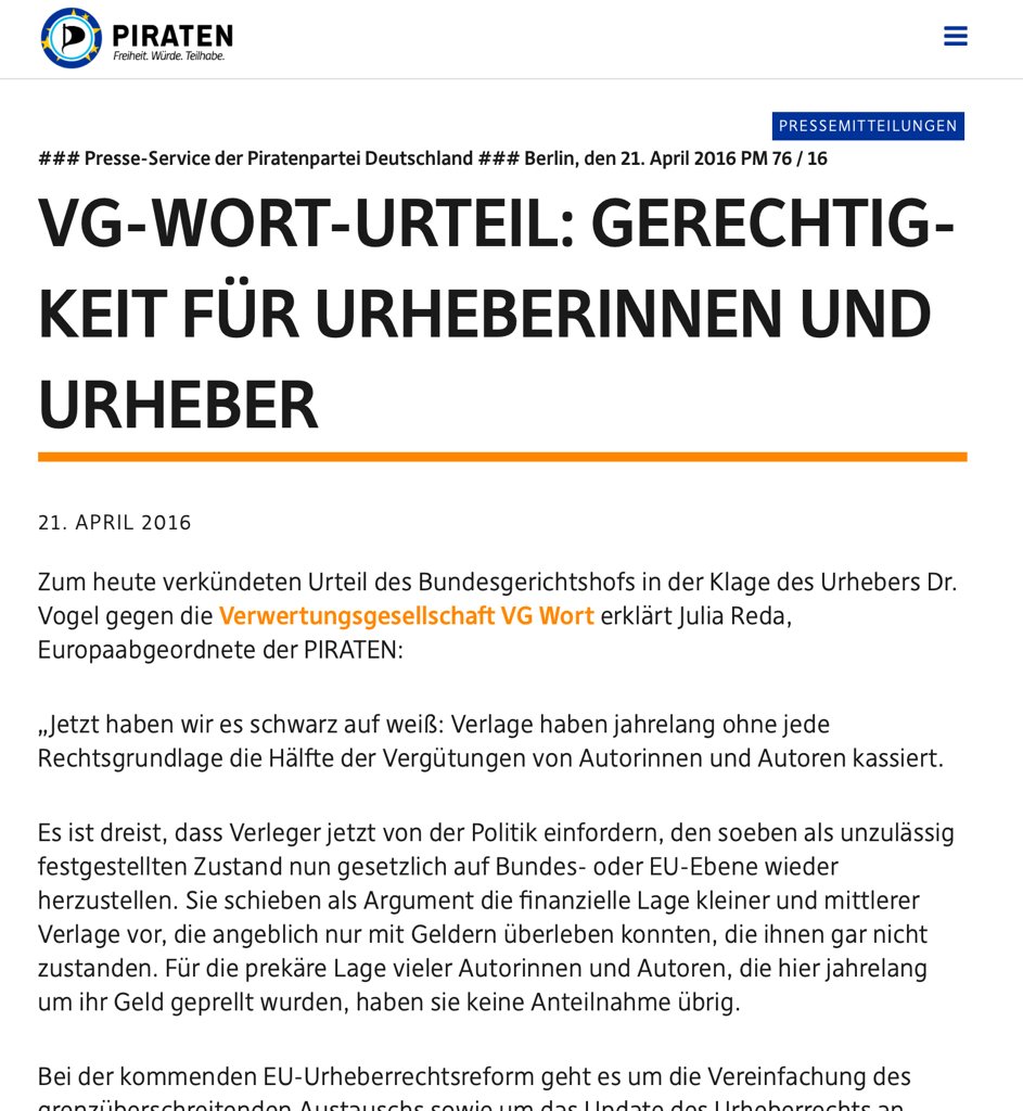 herrfrankmann's tweet photo. @kaffeebeimir @BefriendsRadio Das muss auch deutlicher gesagt werden: Die #Verleger haben’s gefordert, die Offliner-Parteien haben geliefert =#Artikel12.
Gute Presse ist schließlich wichtig…🤔
#Piraten für #Urheberrechtsreform
#Artikel13 #NieMehrCDU #redareport
https://t.co/JLLLxLRcyq https://t.co/h64V24Eb5L