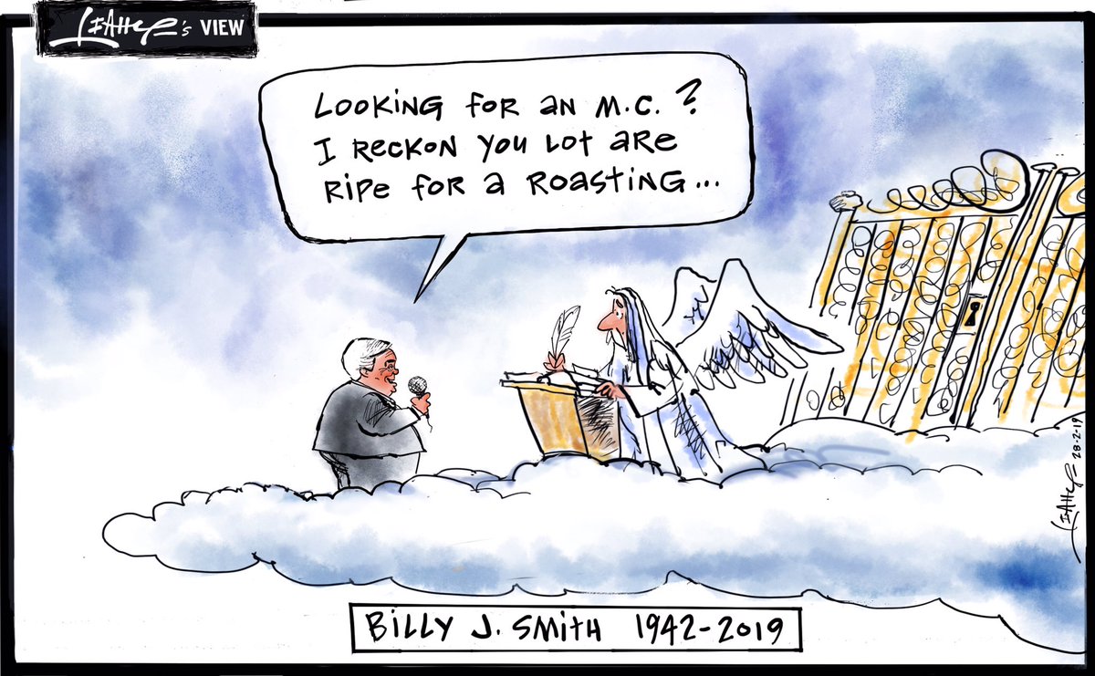 leahycartoons's tweet photo. VALE BILLY J #BillyJSmith #BillyJ @7NewsBrisbane @NRL #qldpol #abc730 @couriermail https://t.co/eKVUDPLjGU