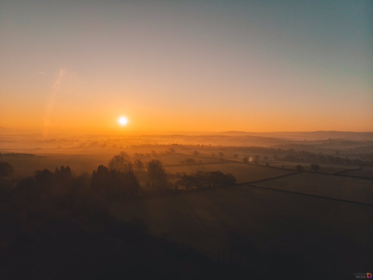 An aerial shot this morning of February sunrise... maybe the last for a while 📸 

<a href="/BBCShropshire/">BBC Shropshire</a> <a href="/bbcmtd/">BBC Midlands</a> <a href="/bbcweather/">BBC Weather</a> 

#photography #sunrise #thelensbible