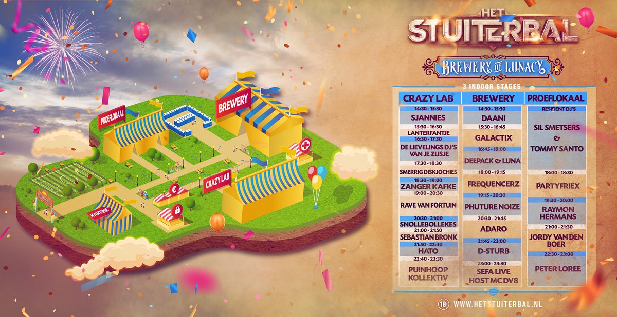 This monday: <a href="/DjAdaro/">Dj Adaro</a> <a href="/HetStuiterbal/">Het Stuiterbal</a> 20:30-21:45. 👉   hetstuiterbal.nl    #Carnaval #Brabant #Hardstyle #Festival #polonaise