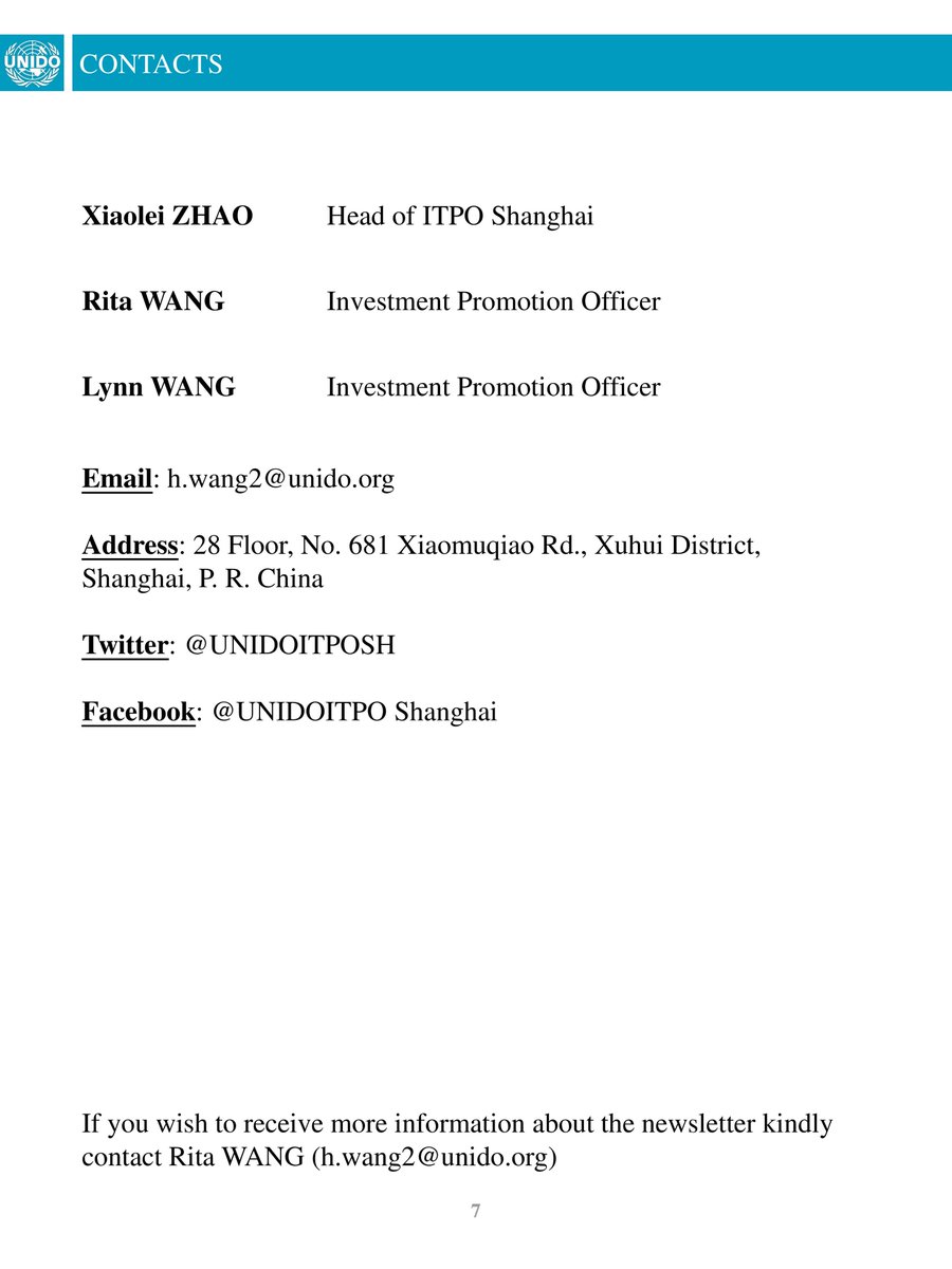 UNIDO ITPO Shanghai tweet media
