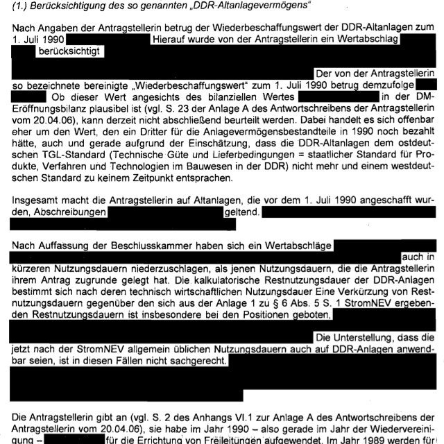 Ob der neue <a href="/50Hertzcom/">50Hertz</a>-CEO endlich Ernst macht mit dem Transparenzversprechen, das Boris #Schucht nur als Lippenbekenntnis gab?  Geeigneter Test: Entschwärzung der Bewertung des Anlagevermögens aus DDR(!!!)-Zeiten, siehe <a href="/bnetza/">Bundesnetzagentur</a>-Beschl. v. 6.6.2006, S.19, bundesnetzagentur.de/DE/Service-Fun…
