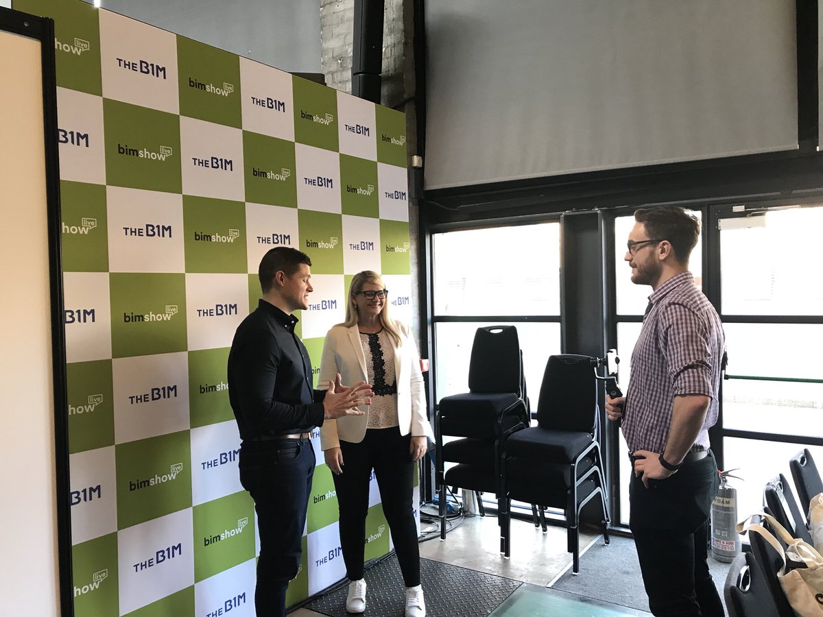 BIMShowLive's tweet photo. We have our #BIMFriends and Media Partner @TheB1M recording this morning with @alohasasha from @Bluebeam and live Facebook Streaming - #whoohoo #BSL2019 https://t.co/qnFo9ygwhw