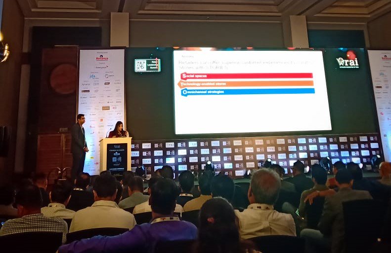 rai_india's tweet photo. Shipra Biswas, Senior Principle @ATKearney sharing Knowledge Report - Indian Retail! It's time to create 'Stores with Stories' #RLS2019
#RetailStories #RetailSummit https://t.co/2NxaB1OQfv