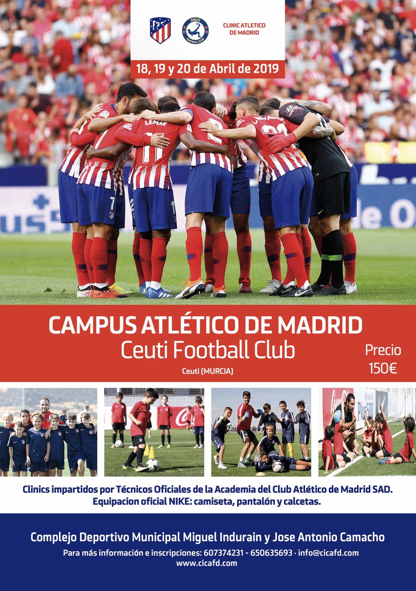 🎙CLINIC OFICIAL ATLÉTICO DE MADRID - SEMANA SANTA - CEUTI <a href="/Ayto_Ceuti/">Ayuntamiento Ceutí</a> <a href="/ceutinoticias/">ceuti noticias</a> <a href="/treceraG13/">Trecera.com ⚽️</a> <a href="/radiomarcamur/">Radio Marca Murcia</a> <a href="/ORMdeportes/">ORM Deportes</a> <a href="/CICAFD/">CICAFD</a> <a href="/AytoArchena/">Ayuntamiento Archena</a> <a href="/AytMolinaSegura/">Ayuntamiento de Molina Segura</a> <a href="/AytAlcantarilla/">Ayuntamiento de Alcantarilla</a> @CFMOLINA09 <a href="/archenafc/">Archena F.C.</a> <a href="/UDCaravaca/">U.D. Caravaca</a> <a href="/MulenoClubF/">MULEÑO C.F.</a> <a href="/bullense_cd/">Club Deportivo Bullense</a> <a href="/ADMLorqui/">A.D.M. Lorquí</a> <a href="/AtleticoTorreno/">Atlético Torreño CF</a>