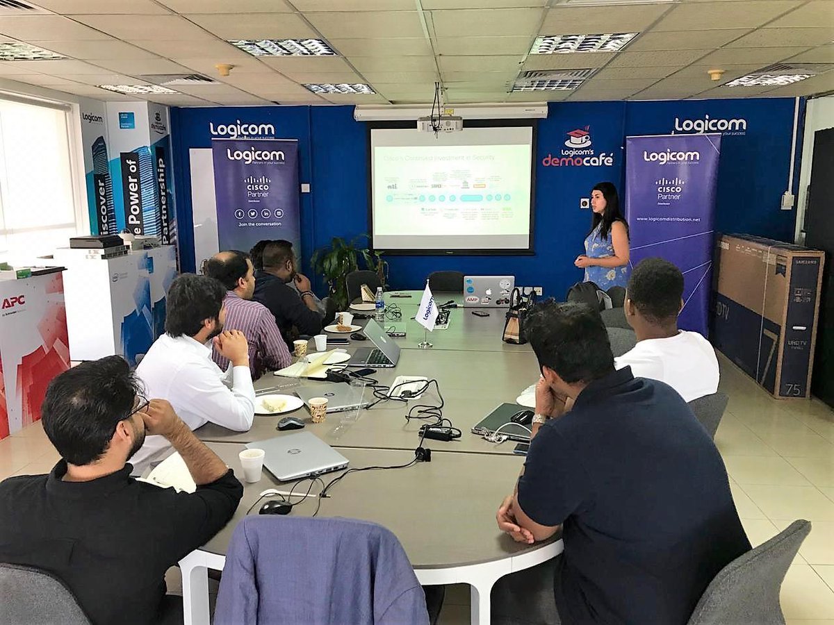 LogicomDisti's tweet image. The #LogicomCisco team took part in an internal @CiscoSecurity training session last week in our #LogicomDemoCafe, where they learnt key information to further support partners on the #CiscoSecurity Portfolio. Go team!
#LogicomLife #CiscoPartners #WeAreCisco