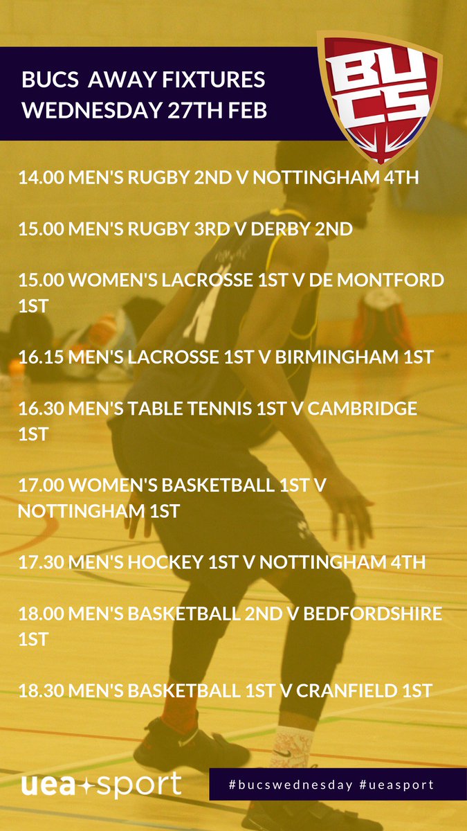 What a glorious day to watch some top quality fixtures! Some big games today for <a href="/UEAFC/">UEA Football Club</a> <a href="/UEALacrosse/">UEA Lacrosse</a> <a href="/UEAHockey/">UEA Hockey Club</a>, come and show your support!!