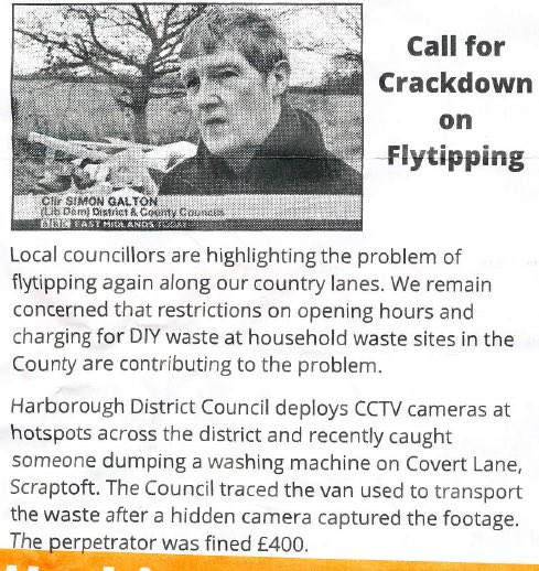 Jonbateman6's tweet photo. Strange that Cllr Galton forgot to credit Conservative led HDC highly successful Tip Off campaign which has increased prosecutions and reduced flytipping. And he and his Lib Dem colleagues failed to support HDC budget to include funding for an Environmental Crime CEO Sad but true https://t.co/7etXVYGwDO
