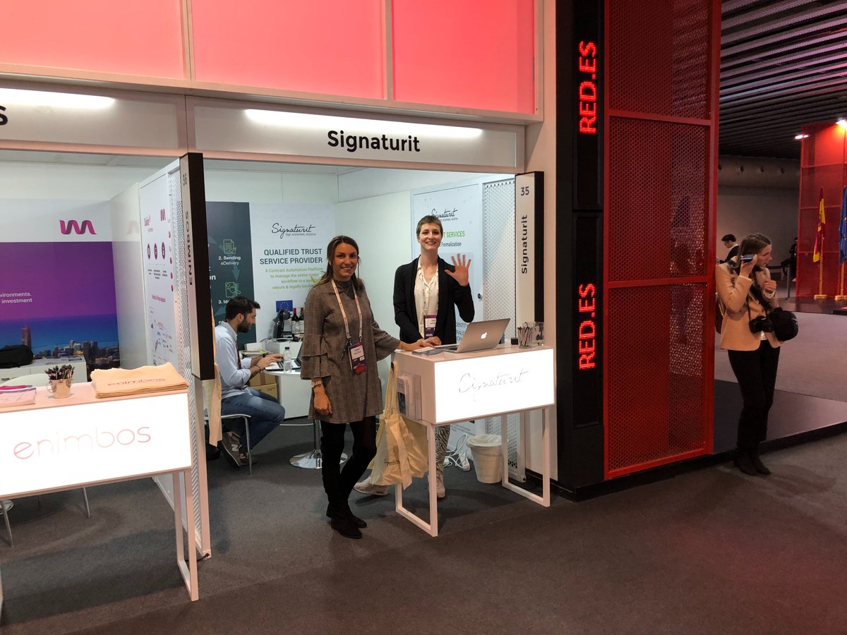 signaturit's tweet photo. 3rd day at #MWC2019 in @Fira_Barcelona! Signaturit operates as one single #TrustServiceProvider in the #digitization of the entire document management workflow. How? Come and meet us!! #Barcelona https://t.co/cfQCpfYv6d