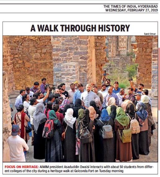 Maroofhussain86's tweet photo. #WalkWithAsad Tales of Golconda Fort | A Heritage Walk with Barrister @asadowaisi coverage in print media.
#LEARNProject #LEARNWithAsad #DemocraticallyYours @asadowaisi https://t.co/nu5DOZiXas