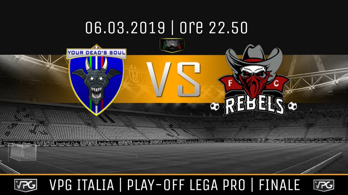 YourDeadsSoul's tweet photo. ⚽ MATCHESDAY
🕚 22.50
🏆 @VPG_Italy @OfficialVPG
📊 PLAY-OFF | FINALE
🆚 @RebelsFC_
🕚 23.10
🏆 @VPLItaly @VPLglobal
📊 Serie D | 2️⃣ Giornata
🆚 #GlobusError404
Due partite ad altissimo livello 👊
#GoYDS
Nei commenti gli 11 iniziali 💪 https://t.co/dsIToXrOIg