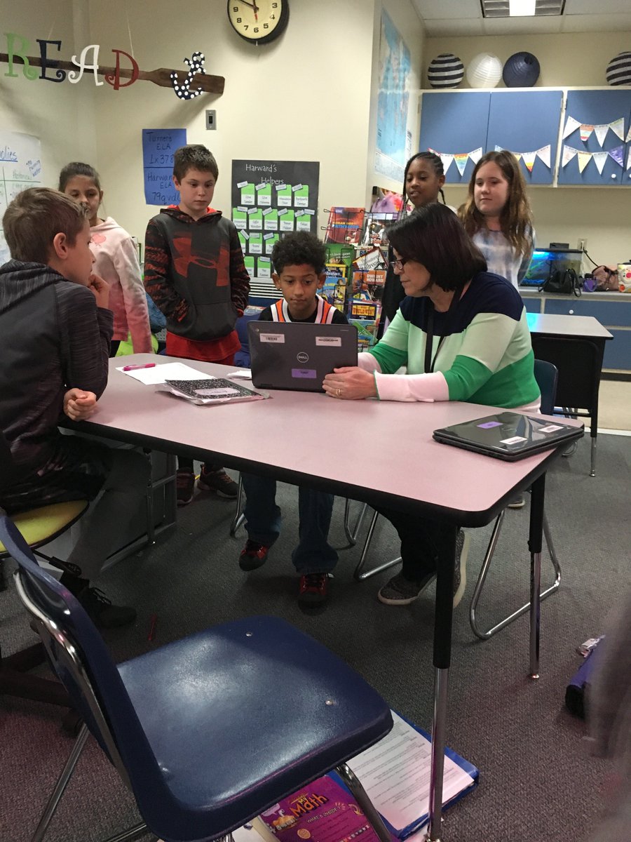 kyla_jeter's tweet photo. This morning, I had the pleasure of working with Mrs. Harwards 5th graders @pacoletelem, which is always a treat! They used @AdobeSpark to create book trailers for their book club books! #Spa3TechUp #D3Innovates https://t.co/IUVneSCwHj