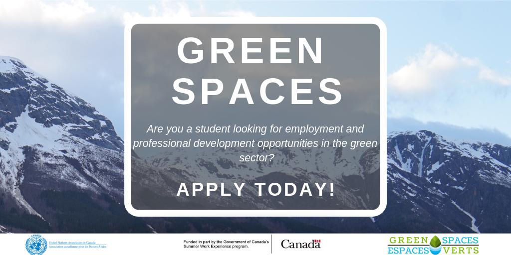 UNACanada's tweet photo. Apply for an 8-16 week placement in the #GreenSector to kickstart your career! #Students #LeadersToday #ExploreGreenSpaces https://t.co/Jsuv1oZMZY https://t.co/XtVNb3g7HR