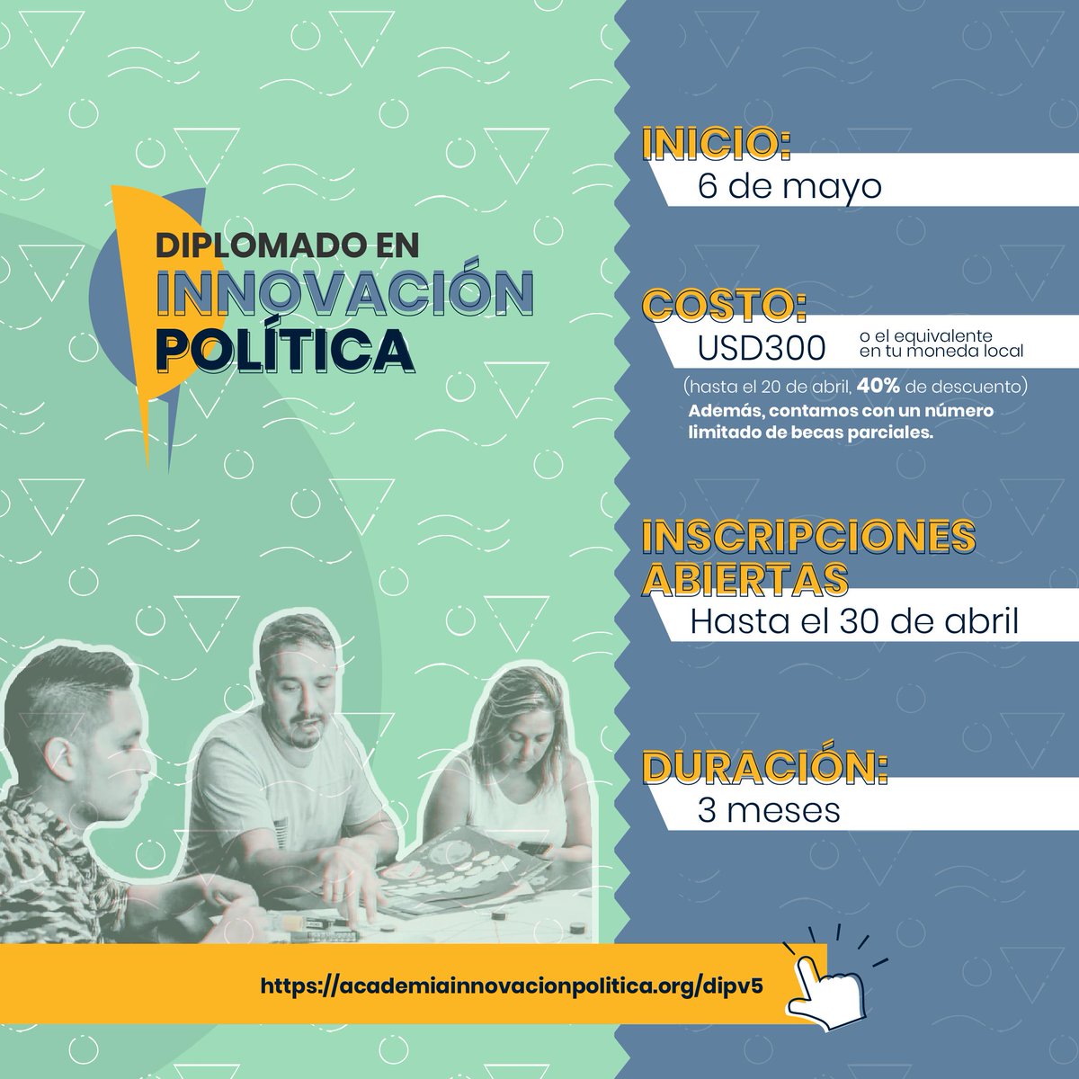 AdInnovaPol's tweet photo. ¡Llegó el gran día! 📣🙌🏽
✅¿Quieres ser parte de una comunidad regional de alto impacto? 
¡Ya puedes inscribirte en el Diplomado de Innovación Política de @asuntosdelsur y convertirte en #AgenteDeInnovación para América Latina! #DIP5
Haz click aquí 👉🏽 https://t.co/WOuNBlwand https://t.co/cY6c7ID8BF
