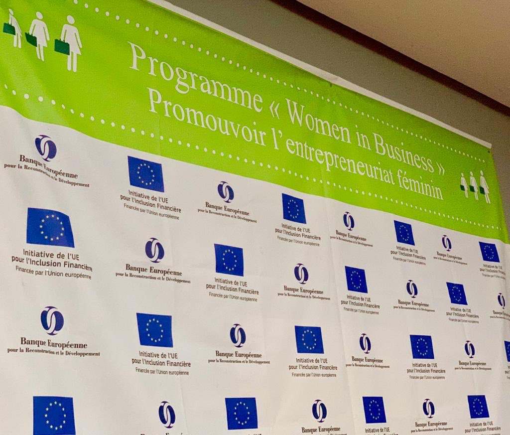 MarieAVeilleux's tweet photo. We @EBRD in #Morocco are committed to support #women’s economic inclusion and access to finance. Very proud of our team for the successful launch of our Women in Business program in Tangier today, with @AmbUEauMaroc and our 2 partner banks @BMCEBankAfrica @BMCI_BNPP https://t.co/wyym4EzUiQ