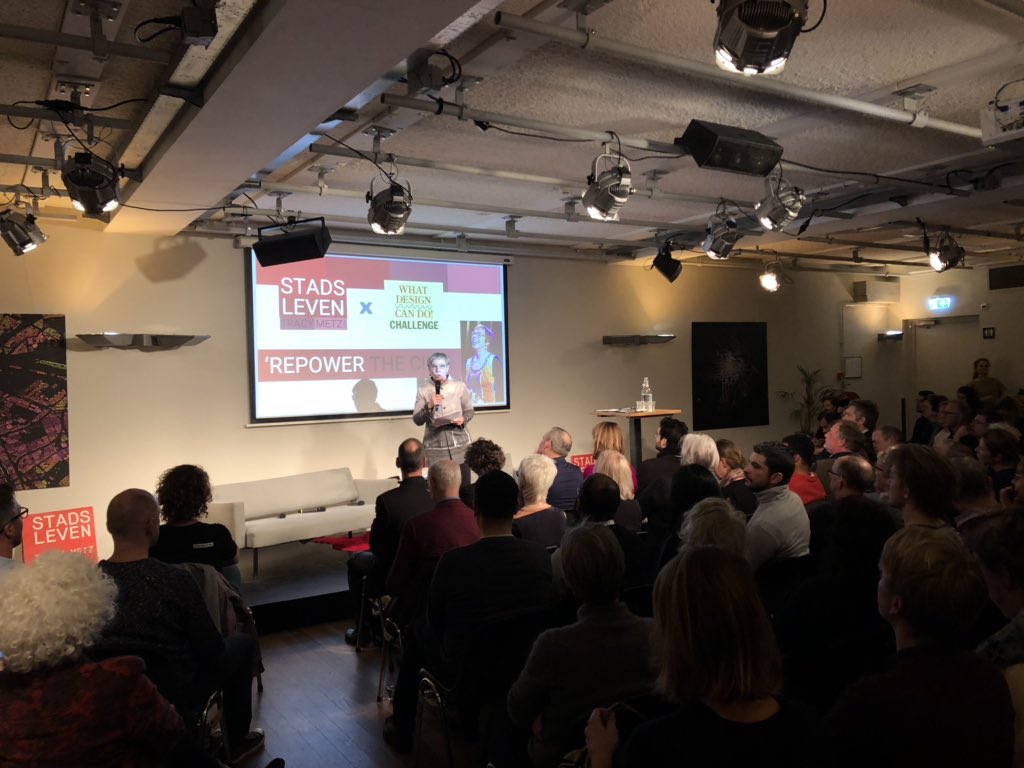 axhagedorn's tweet image. ‘Repower the City’ #Stadsleven en de challenge van #Whatdesigncando in Pakhuis De Zwijger #TracyMetz