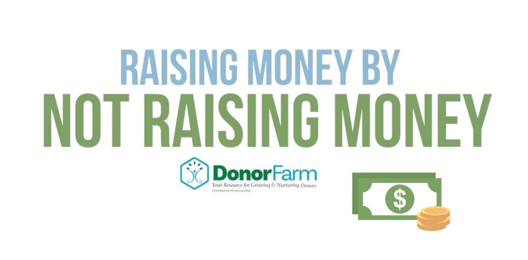 DonorFarm's tweet photo. Can you raise money by not raising money? Yes! How? Nurture the relationships with your #donors. Take them out to dinner or even coffee and update them on the happenings of your #nonprofit! Make them feel a part of your work and they will be excited to #donate toward your cause. https://t.co/aMBlSGhWCJ