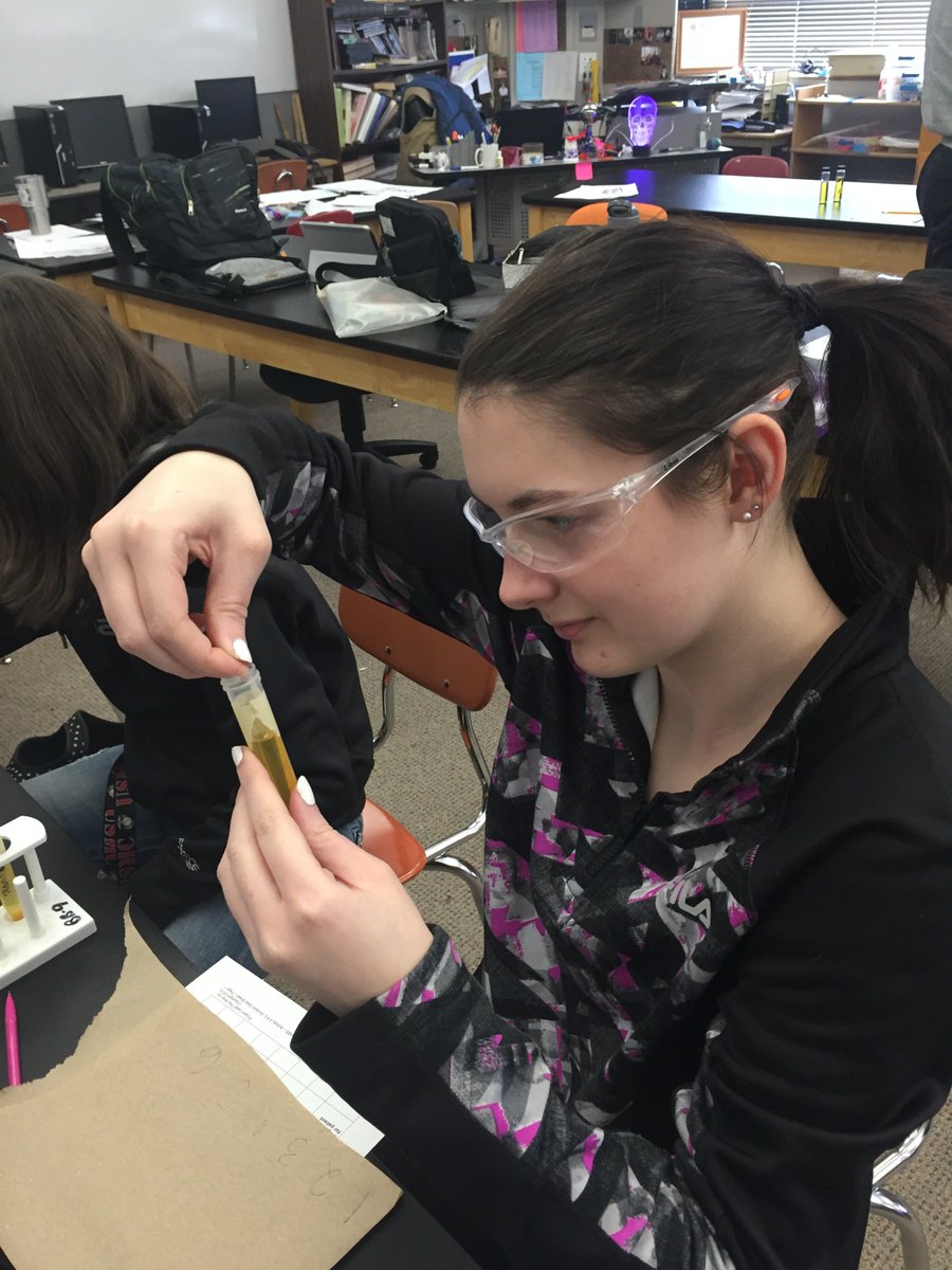 Students in HBS working on urinalysis making a diagnosis for our six patients based on the clues hidden within their urine.