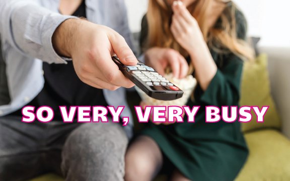 rifflehouse's tweet photo. The conundrum: If we are all soooo busy to go to the supermarket, to the mattress store, or the pet store, how do we have so much time to binge watch an entire series? #busy #shopping #bingewatching https://t.co/JoVfo8MywT