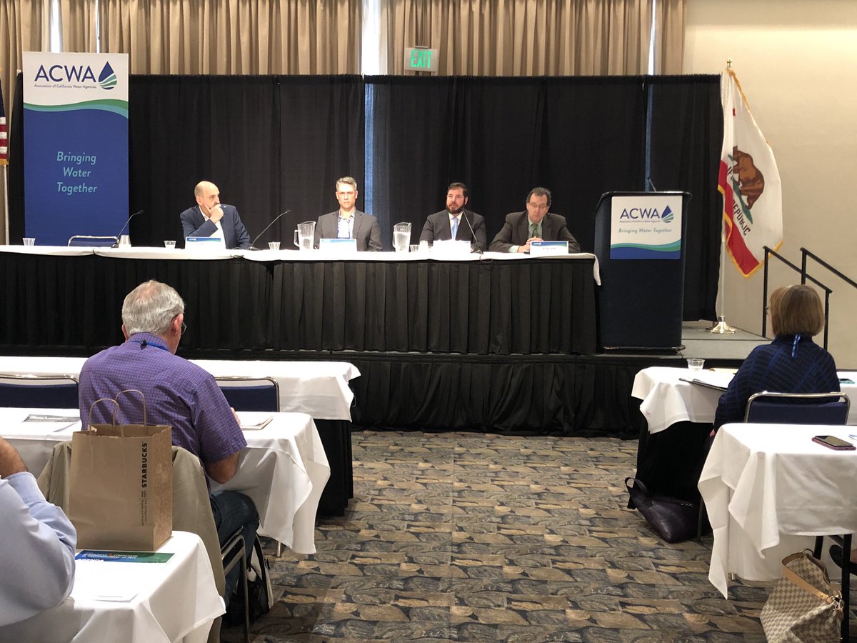 Groundwater Recharge Legislation panelist @drarambula559, Erik Ekdahl Deputy Dir @cawaterboards, John Woodling ED @RWAh2o & moderator Alf Brandt, Office of @Rendon63rd delve into details of a potential groundwater recharge permit, eligibility & policy considerations.