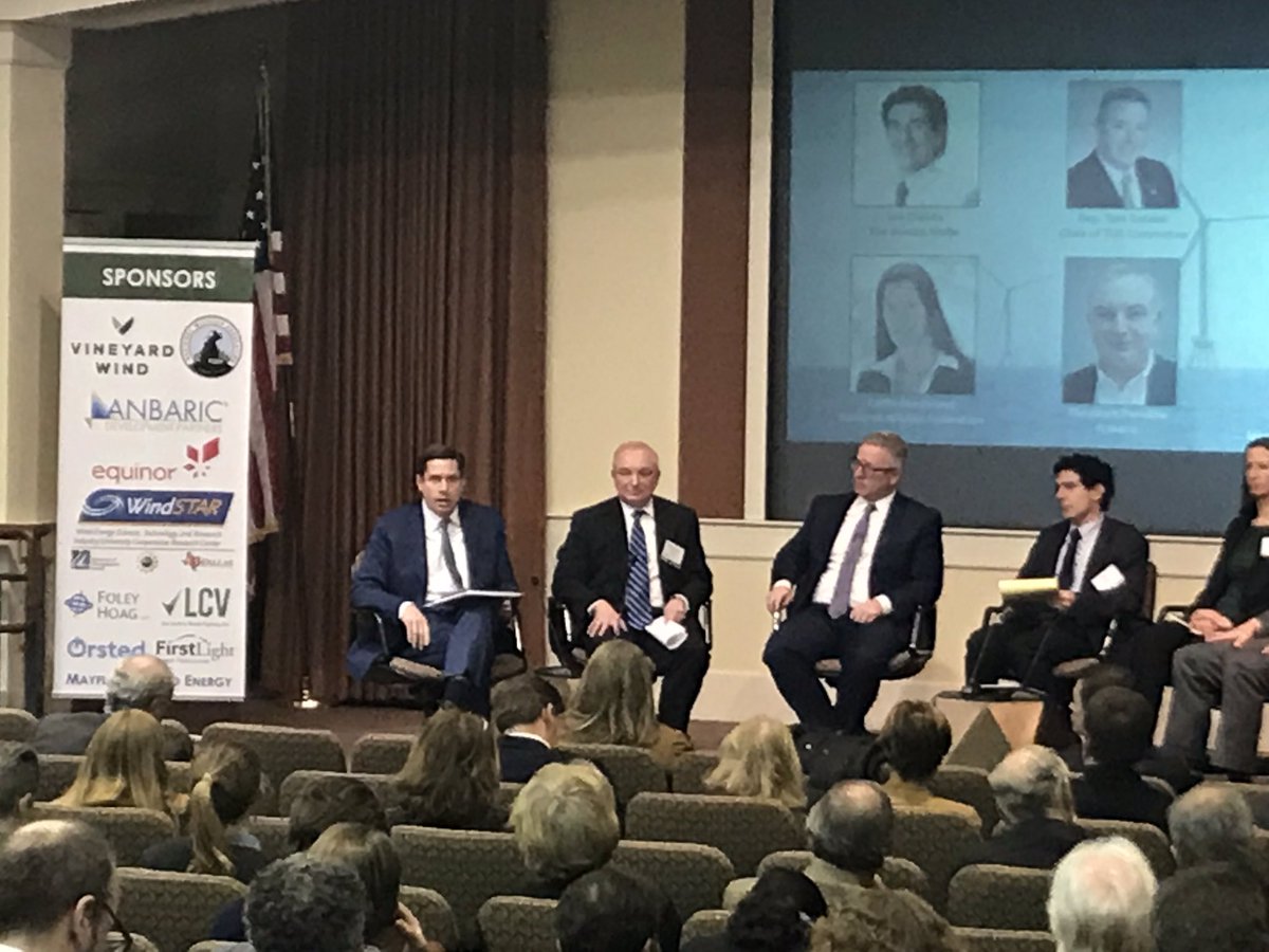 MassCEC's tweet photo. Our own Offshore Wind Director @BK_Carlisle sitting on panel at @EnviroLeagueMA #OffshoreWindForum discussing Massachusetts leadership on #offshorewind and MassCEC efforts to drive supply chain, economic development https://t.co/myZ5mAt4f4