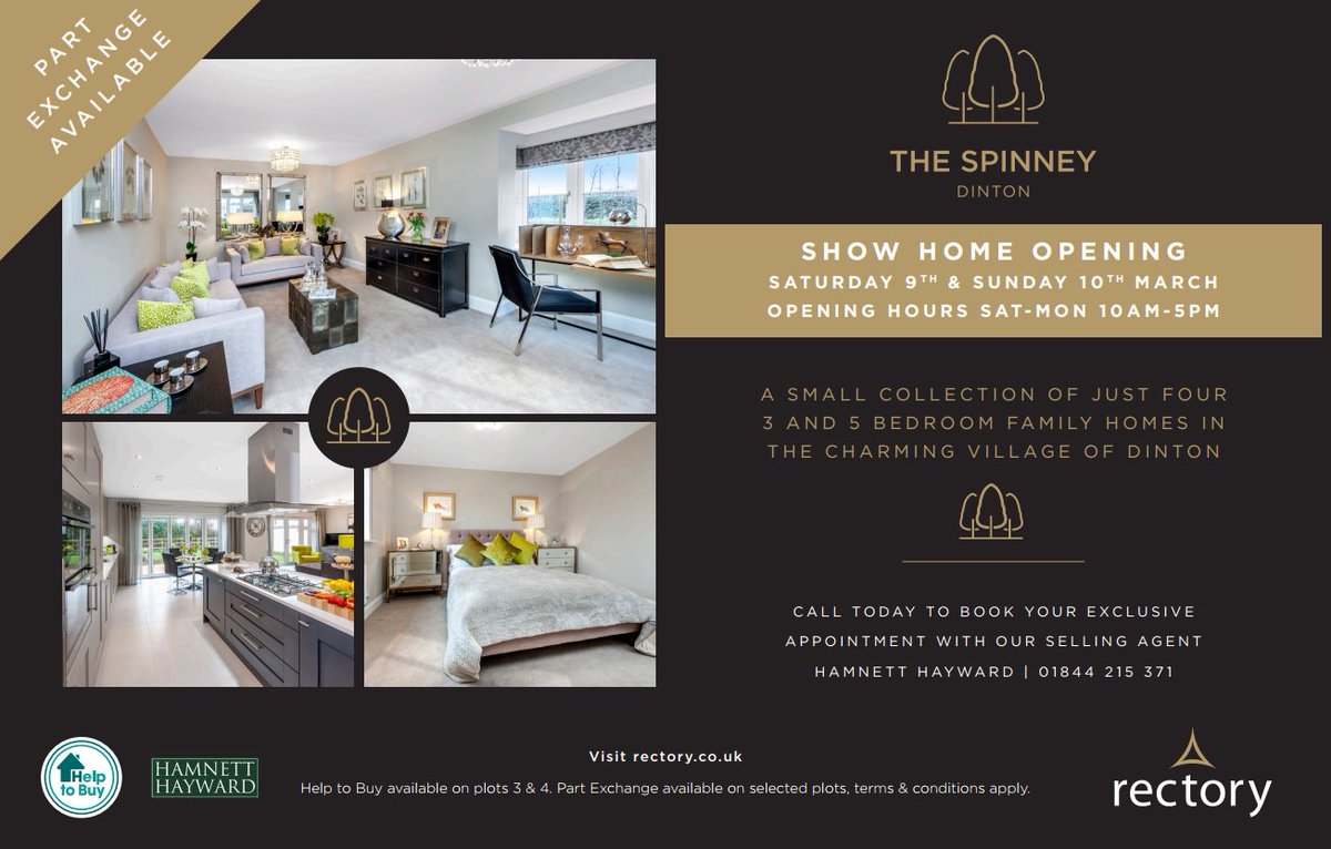 RectoryHomes's tweet photo. SHOW HOME OPENING THIS WEEKEND - THE SPINNEY, DINTON HP17 8TQ #showhome #newhomes #familyhomes #newdevelopment #dinton #Aylesbury #Buckinghamshire #bucks #rectory #rectoryhomes #therectorydifference https://t.co/Er9AQL3Jgn