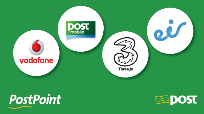 AnPostRS's tweet photo. By becoming a PostPoint agent you can sell mobile phone credit for all major Irish networks, including Vodafone, Three, Meteor, Post mobile, Tesco Mobile, and E Mobile. Contact us today for more info on this service. Free call 1800 300 150. #PostPoint #TopUp #Domoreinstore https://t.co/KEw70hnGlR