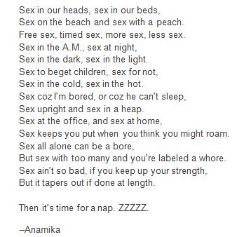 AnaMyID's tweet photo. Sex is good... for how long? (a poem by Anamika) https://t.co/OmLreACuno
