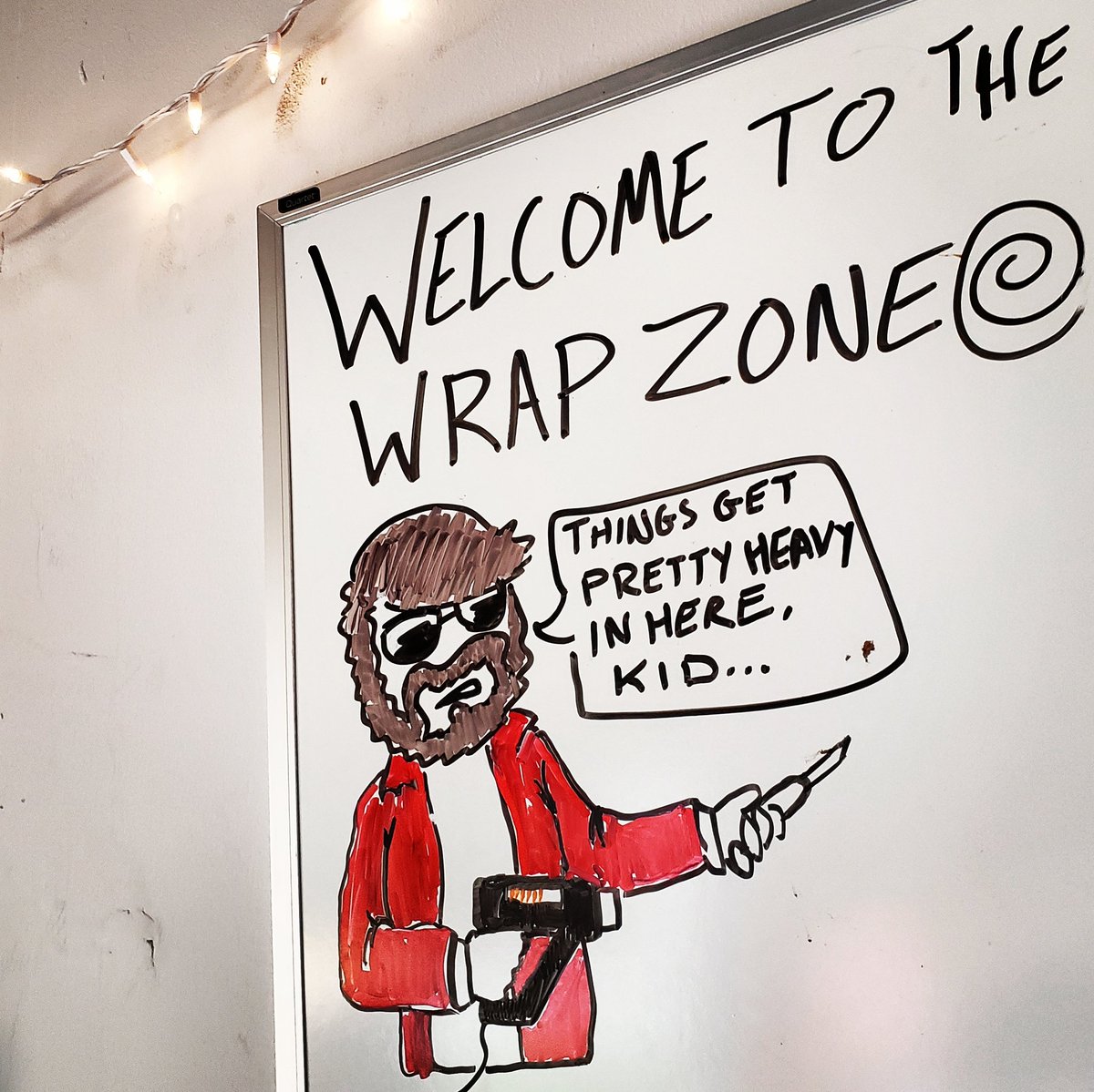 BucketTruckCo's tweet photo. Our installer has jokes. Tune in every Friday to see what else he comes up with! 
Contact us today for your installation needs!!
#thebuckettruckco #florida #signinstalllife #vehiclewraps #caradvertisement #advertisement #wraps #auto #3M #doodles #drawings #art #kid https://t.co/sjRysiB6Vh