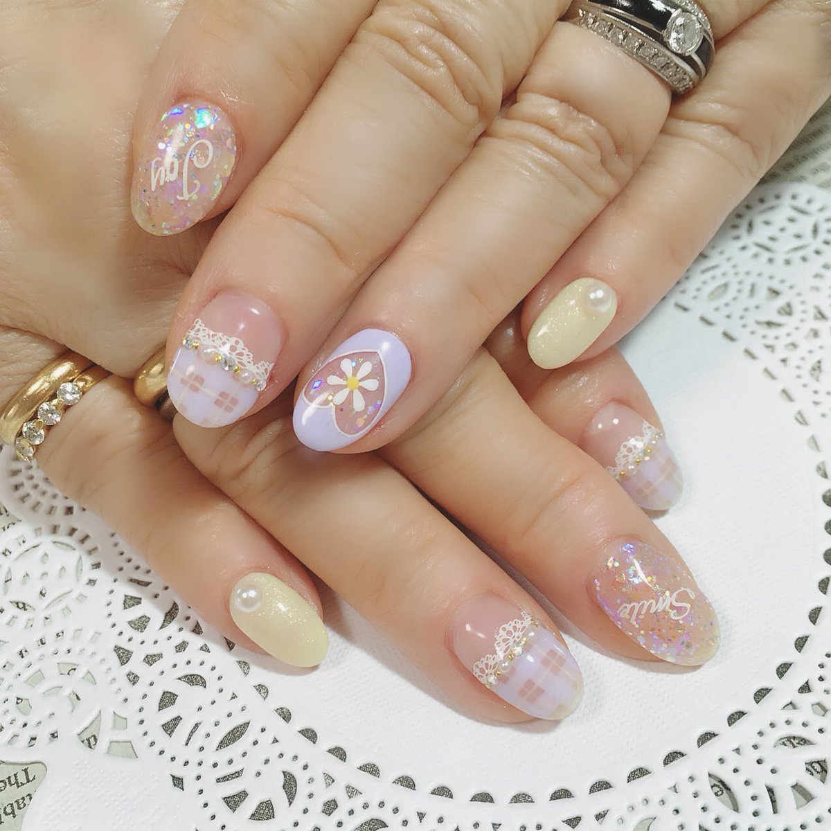 阿佐ヶ谷ネイルサロンmeteornail パステルカラー春ネイル Nail ネイル Gelnail ジェル ネイル 春ネイル パステルカラーネイル くりぬきネイル チェックネイル 阿佐ヶ谷 阿佐ヶ谷ネイルサロン 杉並区ネイルサロン