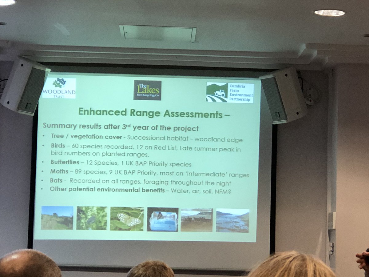 Hearing about biodiversity benefits of #farmwoodlands in free range poultry farms, increases in butterflies birds and bats, as well as reduced #ammonia #EverywhereAndInvisible @CEH_AirQuality @Forest_Research