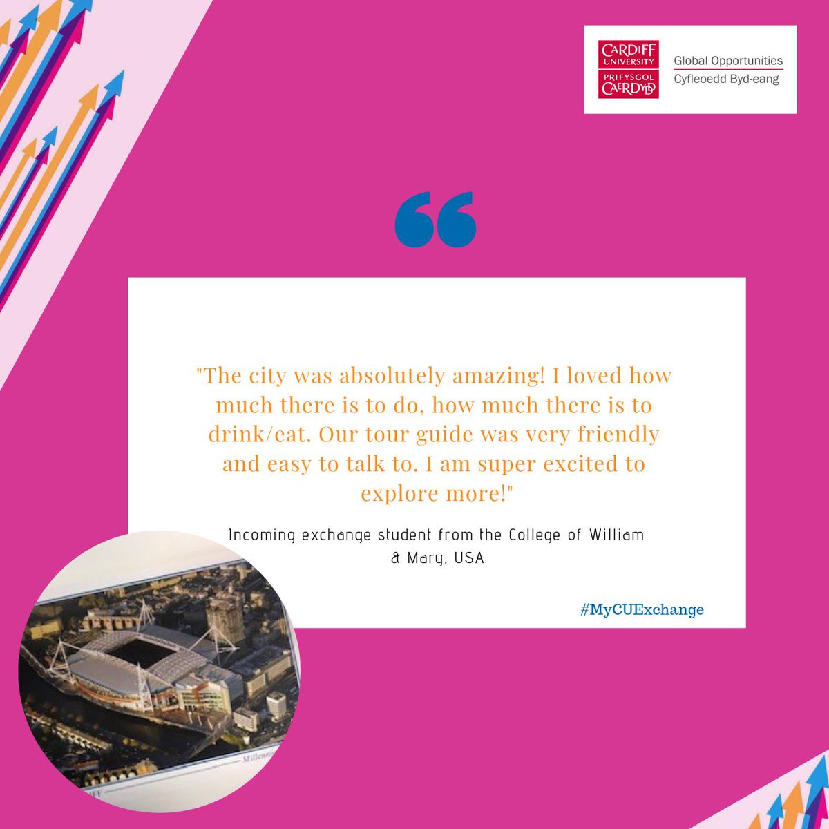 StudyAbroadCU's tweet image. We asked our new incoming exchange students about their first impressions of Cardiff and the University.

Here's one of the things they had to say!

What was your first impression of Cardiff?👀😁 #MyCUExchange