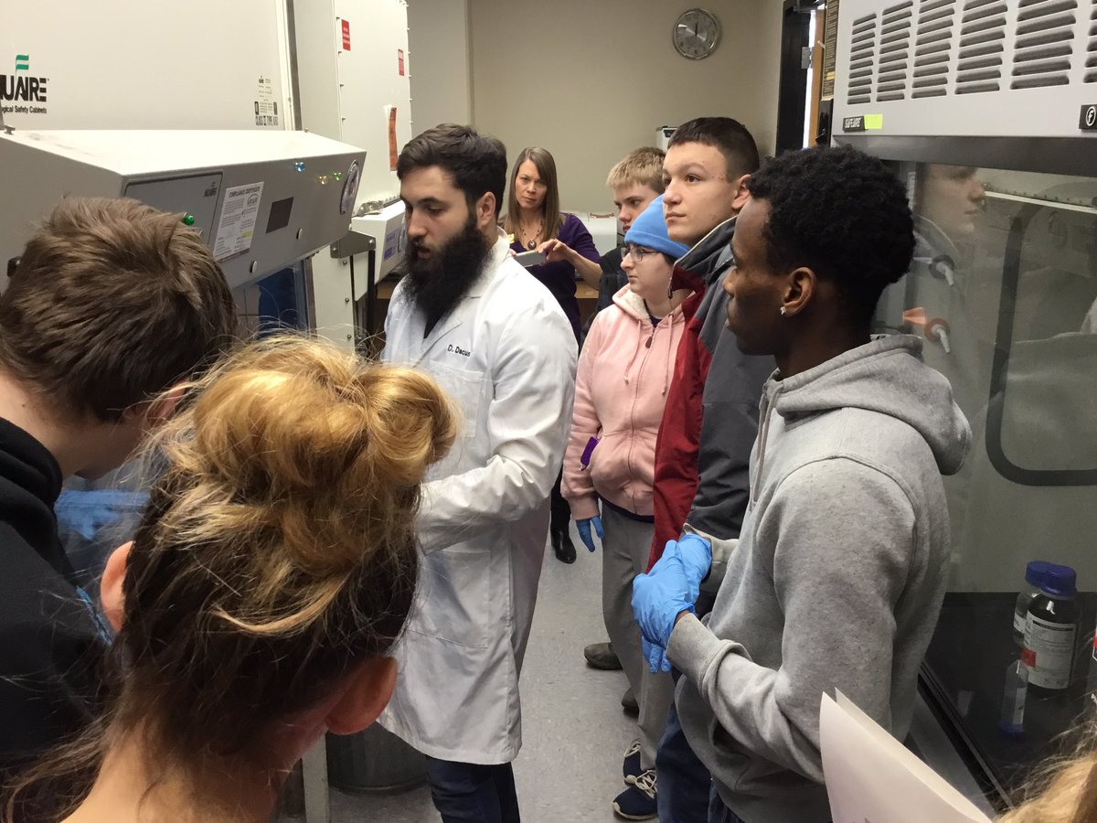 NCScienceDept's tweet photo. Thank you @WallaceHPVlab and @KStateCancerRes for showing us the amazing work you’re doing with HPV and cancer! The experience was awesome! #NCscience #NCWay https://t.co/83WrdJtfkD