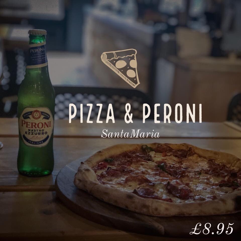 We’ve reached the hump of the week, join us us for a pizza &amp; drink for only £8.95  🍕🥂🍺

Any Pizza with a soft drink, Peroni or prosecco #humpday