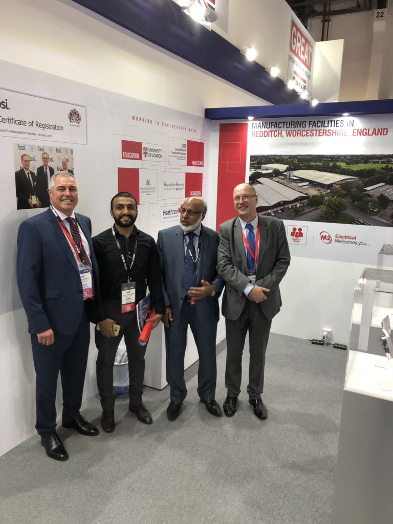 M2Division's tweet photo. All smiles on the stand today 😁 another successful day. Great to meet such a range of people. @meelectricity #MEE2019 #M2Crew https://t.co/tjj8v7RZMv