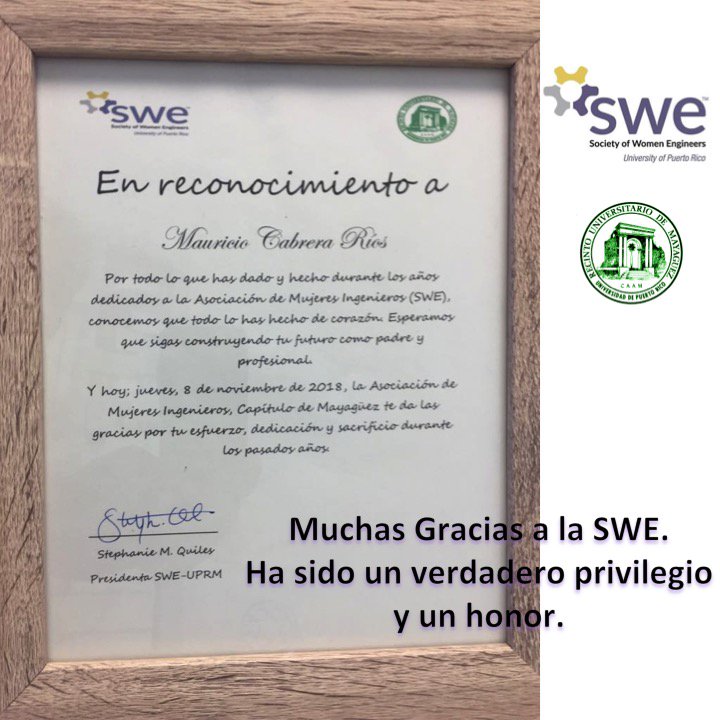 AppliedOptUPRM's tweet image. Grateful with the UPRM SWE!!! @sweuprm #swepride #UPRMEngineering