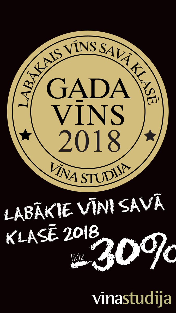 Urrā! pavasaris nāk ar sauli.. un izcilu vīnu!
Aizvadītā gada populārākie vīni, kas Vīna Studijas vīnziņu un vīna konsultantu vērtējumā dažādās kategorijās saņēmuši titulu #GADAVINS2018, abās Vīna Studijās no šodienas nopērkami ar atlaidēm līdz pat 30%