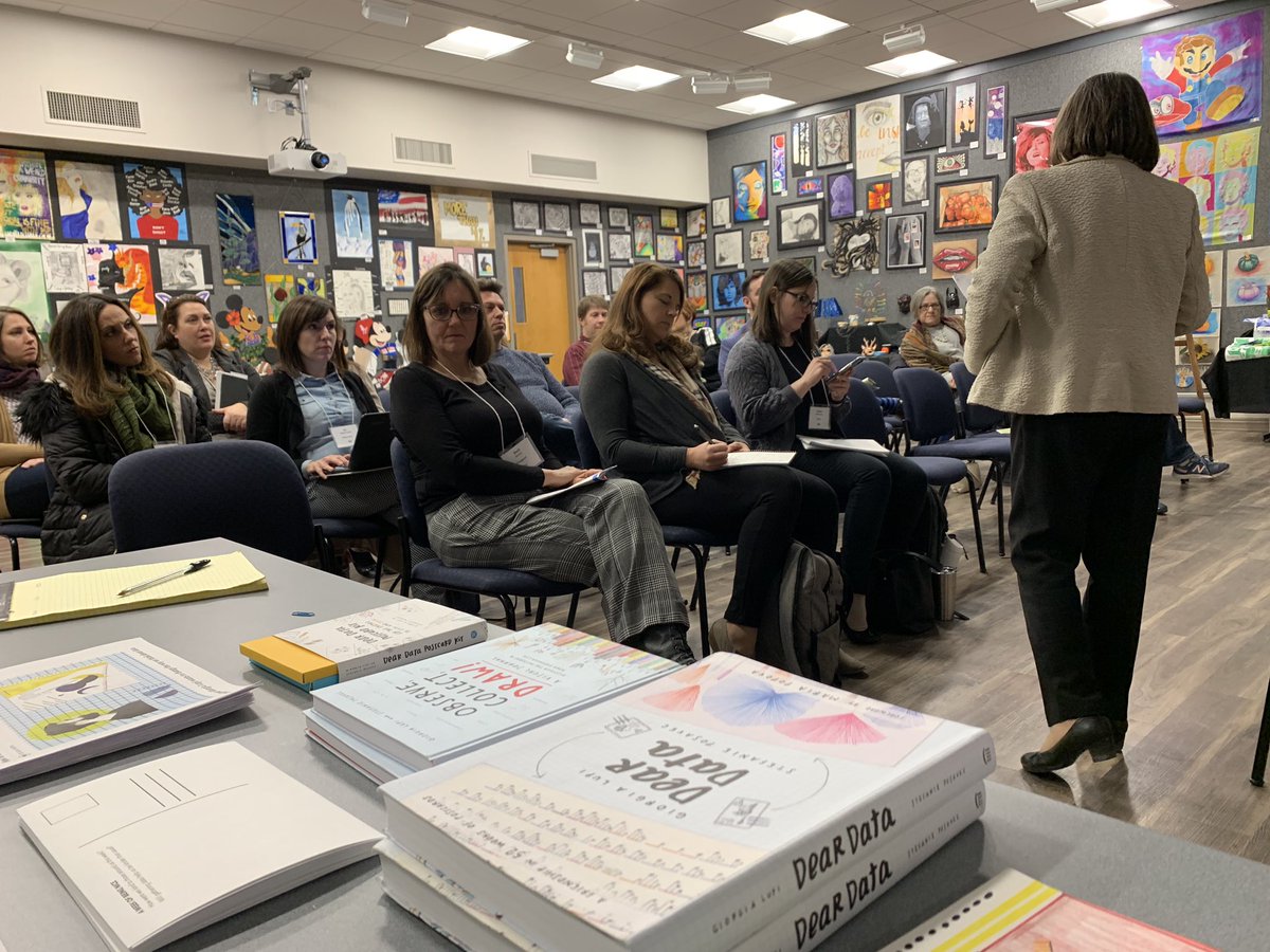 digisalad's tweet image. Lou Karas @WLUCtr4ArtsEd connecting Ss and teachers to personal + collective data #deardata inspired. Dr. Ciuffi’s data slides from morning keynote. @abc_create #skillsfortodayandtomorrow Showcase 2019 #fluencyproject @cmucreatelab