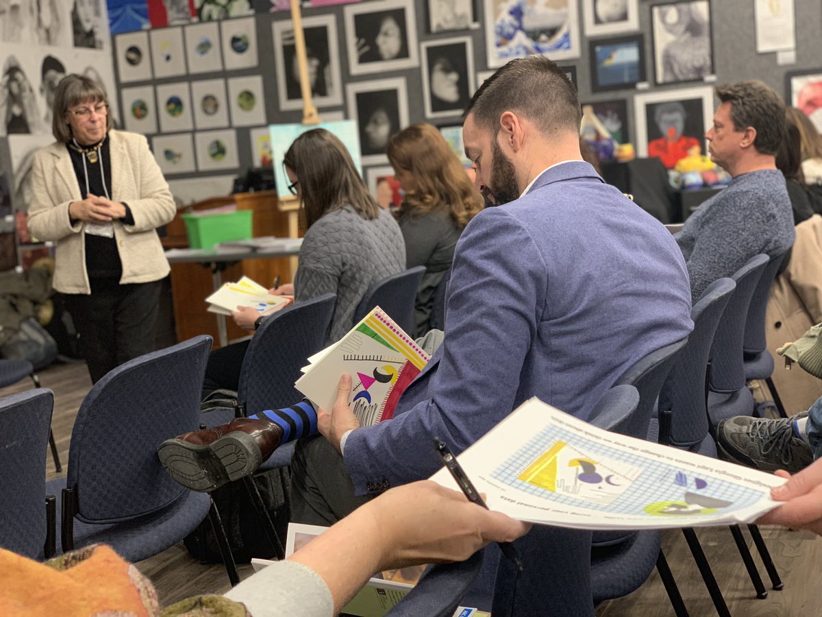 digisalad's tweet image. Lou Karas @WLUCtr4ArtsEd connecting Ss and teachers to personal + collective data #deardata inspired. Dr. Ciuffi’s data slides from morning keynote. @abc_create #skillsfortodayandtomorrow Showcase 2019 #fluencyproject @cmucreatelab