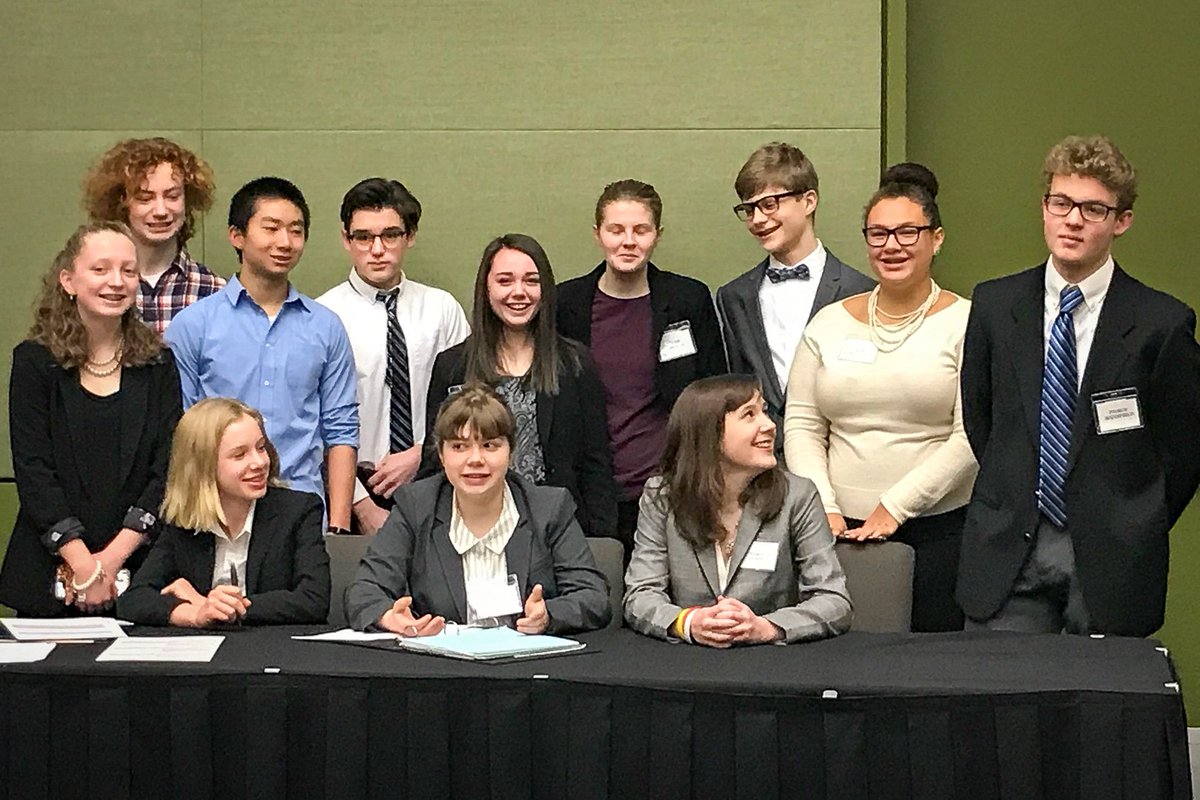 DMschools's tweet photo. Congratulations to @DSMRoosevelt on qualifying for the State Mock Trial Tournament in April. The Roughriders team was one of the top three finishers in yesterday's regional tournament. https://t.co/YpHx0ELSaH