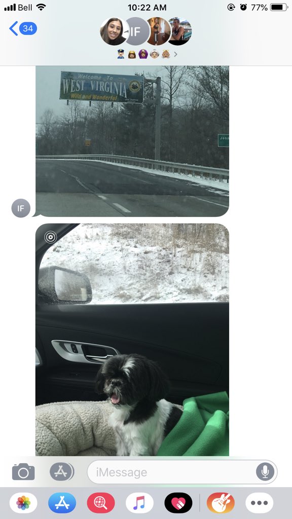 AshleyAudettee's tweet photo. #OreoUpdate my baby is currently in West Virginia 😭❤️ https://t.co/635yv6D1OY