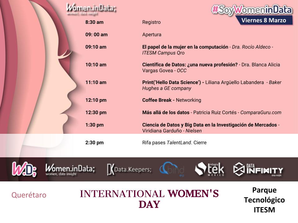 mundo_liz's tweet photo. More
#Mujeres + #CienciaDeDatos + @WomeninDataMX + #Qro+#DíaInternacionalDeLaMujer
#OCC #ITESM #GE #COMPARAGURU #NIELSEN
Registro👉 https://t.co/GiDquK7DtI
@RocioAldP @blancavg
Evento Gratuito Inclusivo
#WomenInDataMX #SoyWomenInData #SoySTEM
#DataInfinityMX #DataKeeperMX https://t.co/u1zbiNQm6Q